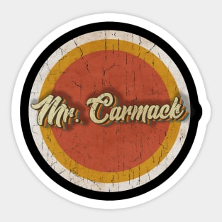 circle vintage Mr. Carmack Sticker